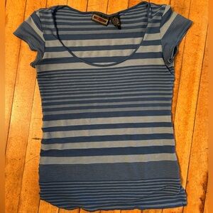 Blue Striped Short Sleeve Tee
